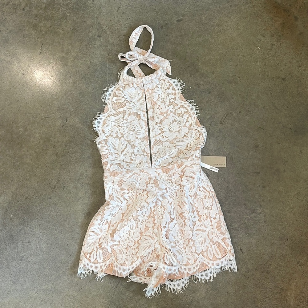 Women’s Backless Lace Romper
